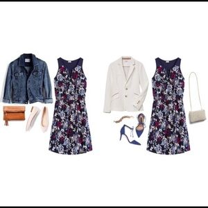 Pixley Evander floral sleeveless dress elastic waist keyhole detail Stitch Fix